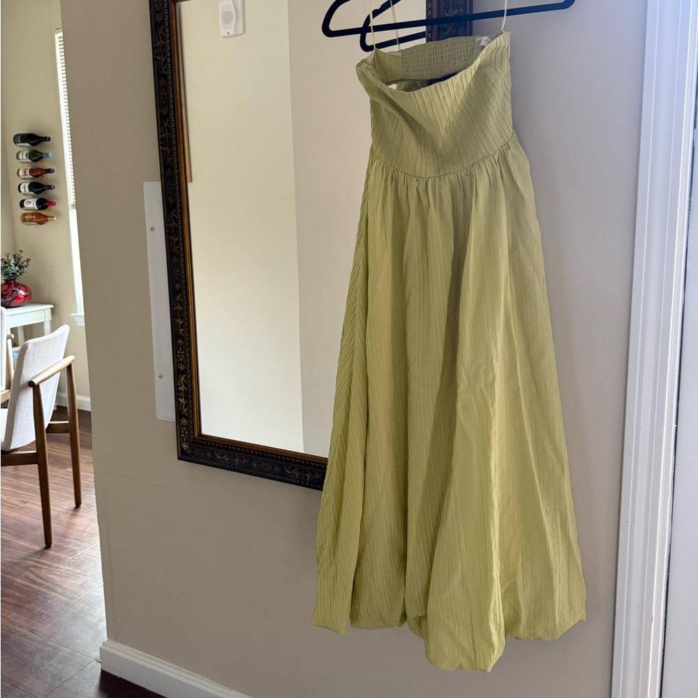 Astr Lime Strapless Dress